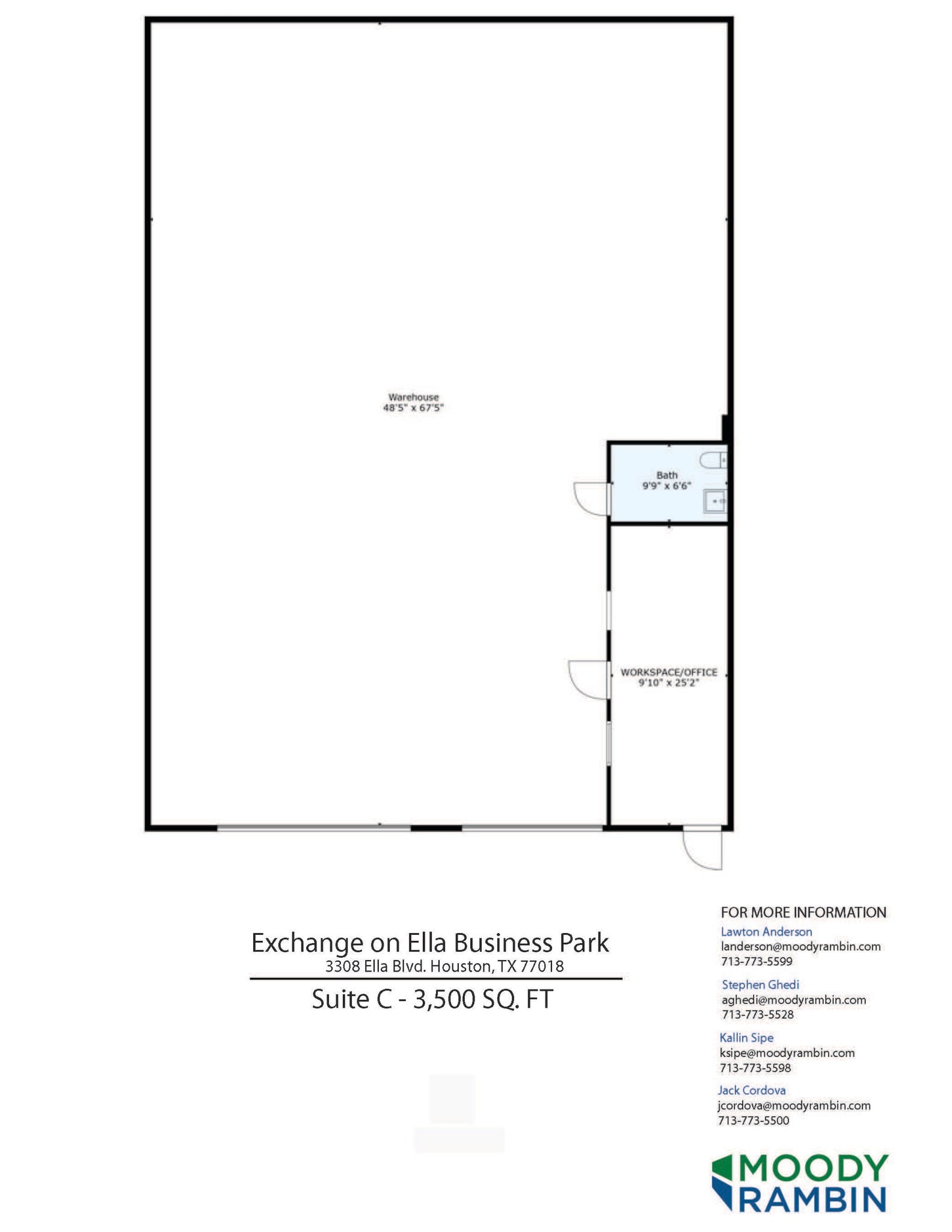 3306 Ella Blvd, Houston, TX à louer Plan d’étage– Image 1 sur 1