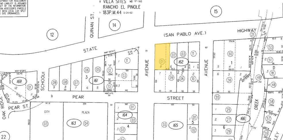 2301 San Pablo Ave, Pinole, CA à vendre - Plan cadastral – Image 2 sur 6