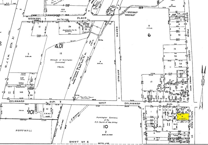 10 S Main St, Pennington, NJ à vendre - Plan cadastral – Image 2 sur 5