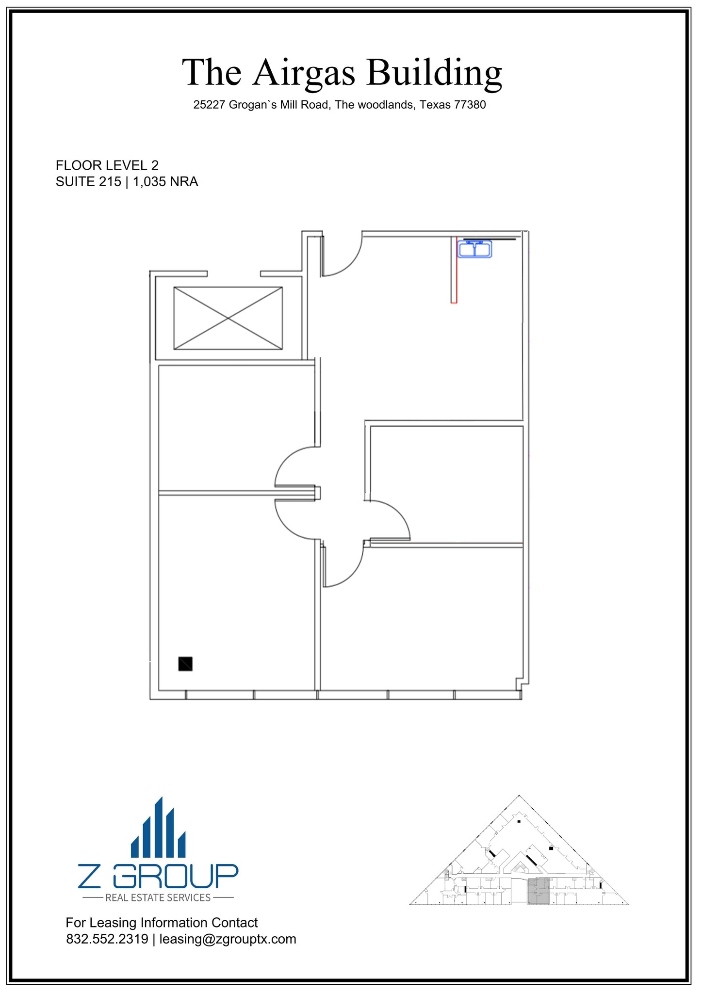 25227 Grogans Mill Rd, The Woodlands, TX à louer Plan de site– Image 1 sur 1