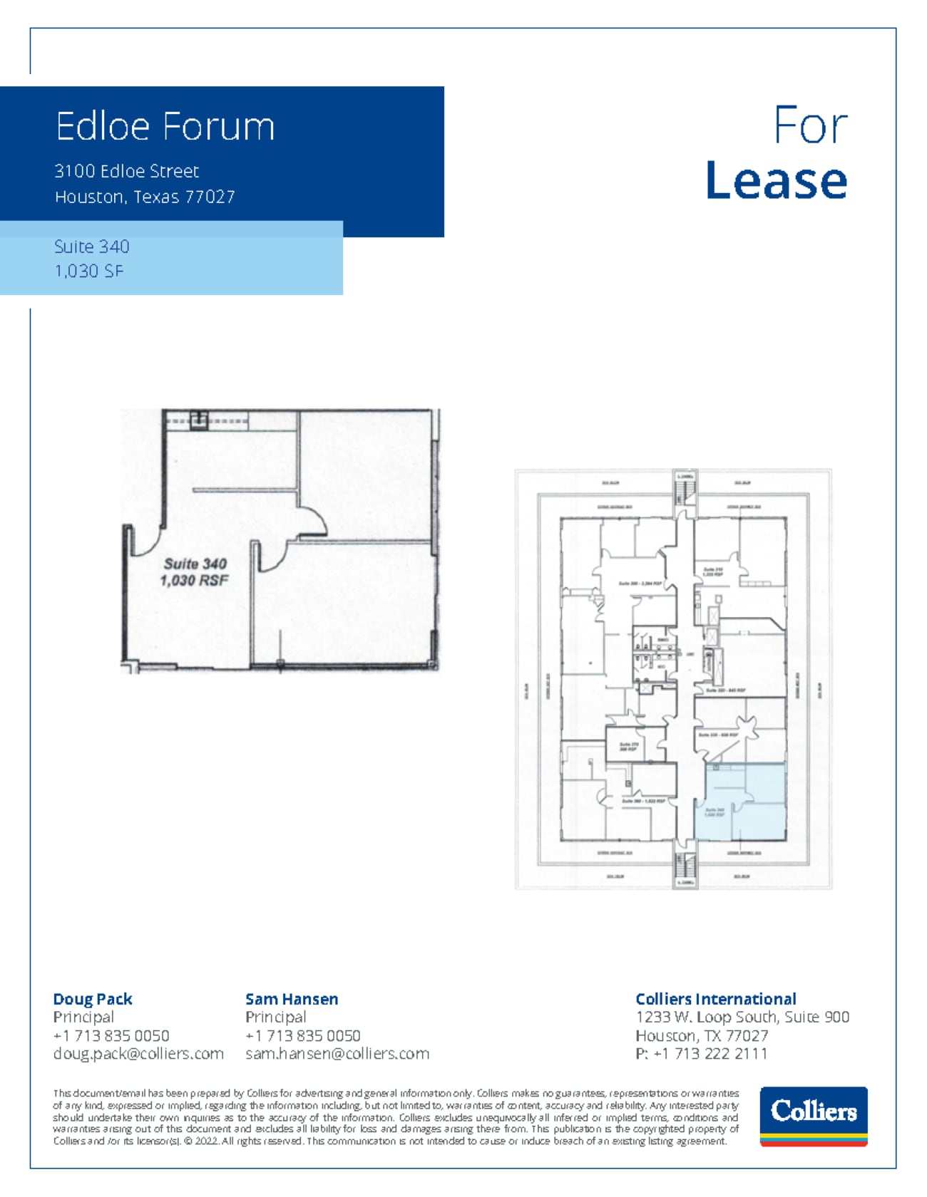 3100 Edloe St, Houston, TX à louer Plan d’étage– Image 1 sur 1