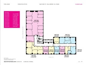 1680 N Vine St, Hollywood, CA à louer Plan d’étage– Image 1 sur 1