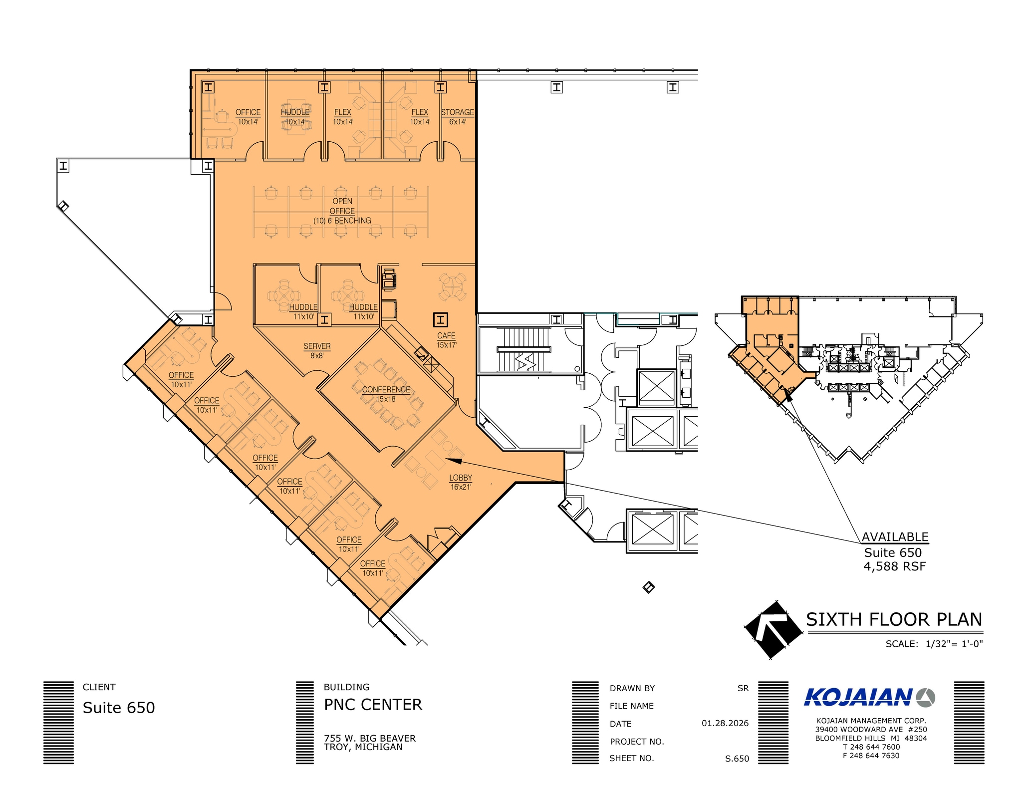 755 W Big Beaver Rd, Troy, MI à louer Plan d’étage– Image 1 sur 1