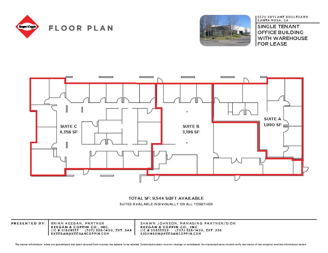 5570 Skylane Blvd, Santa Rosa, CA à louer Plan d’étage– Image 1 sur 18