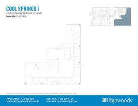720 Cool Springs Blvd, Franklin, TN à louer Plan d’étage– Image 1 sur 1
