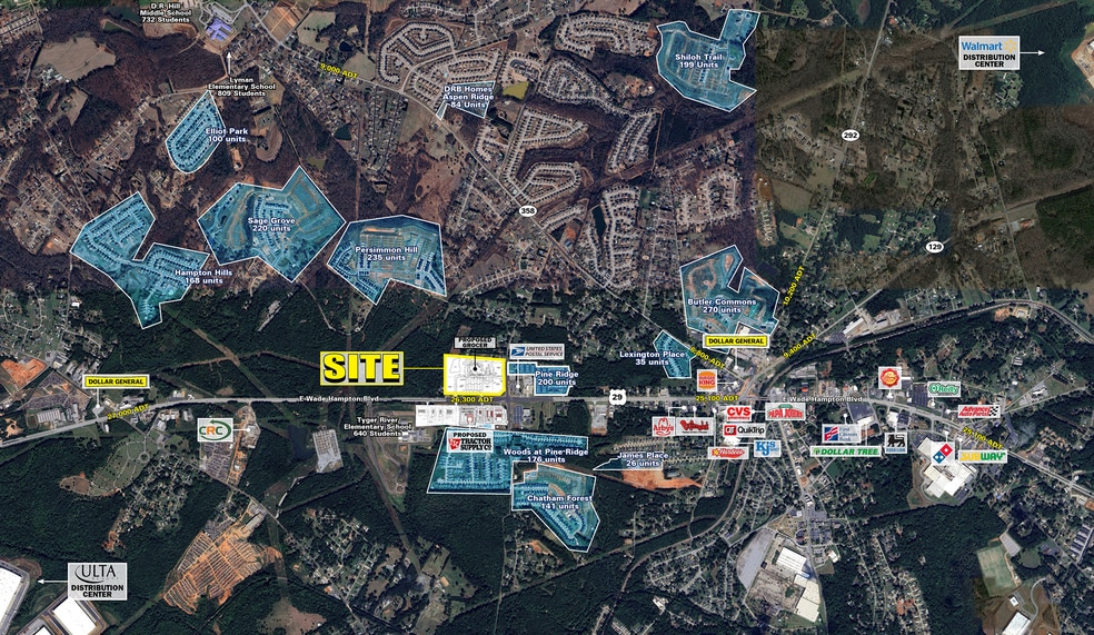 12561 Wade Hampton Boulevard, Duncan, SC à louer - Aérien – Image 2 sur 4