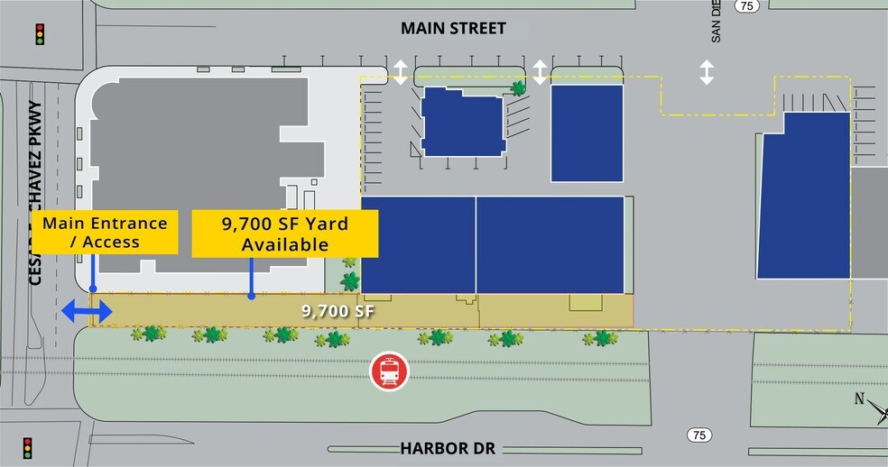 1943 Main St, San Diego, CA à louer - Plan de site – Image 2 sur 2
