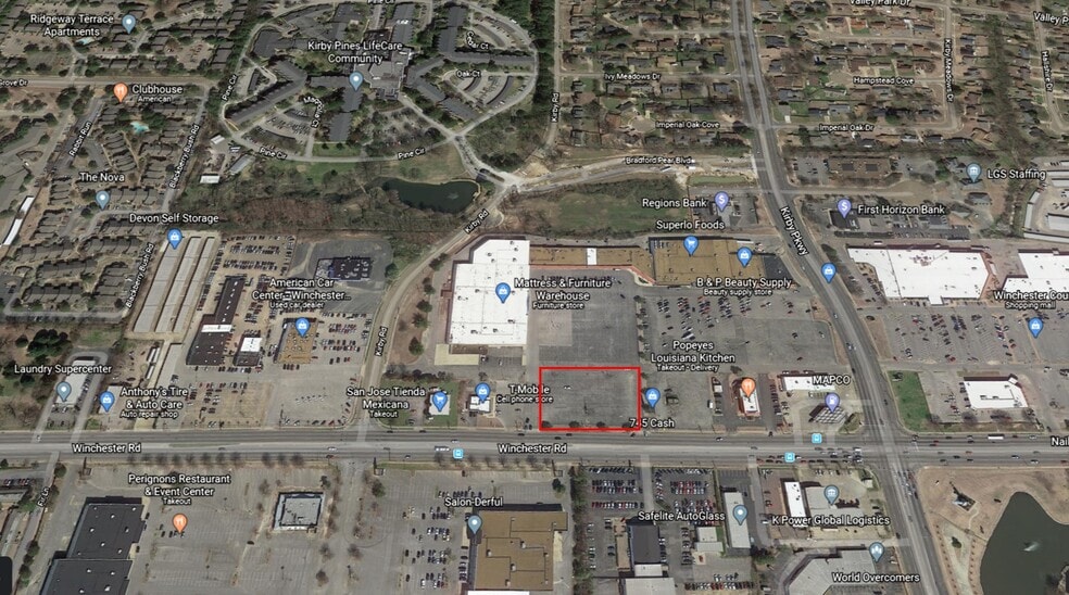 6480 Winchester Rd, Memphis, TN à vendre - Aérien – Image 2 sur 4