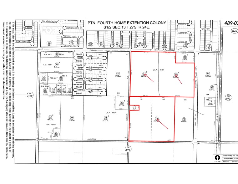Filburn Ave, Wasco, CA à vendre - Plan cadastral – Image 3 sur 4