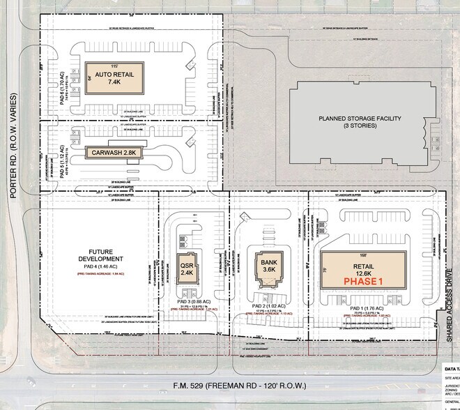 NEC of Freeman Rd & Porter Rd, Katy, TX à louer - Plan de site – Image 2 sur 2