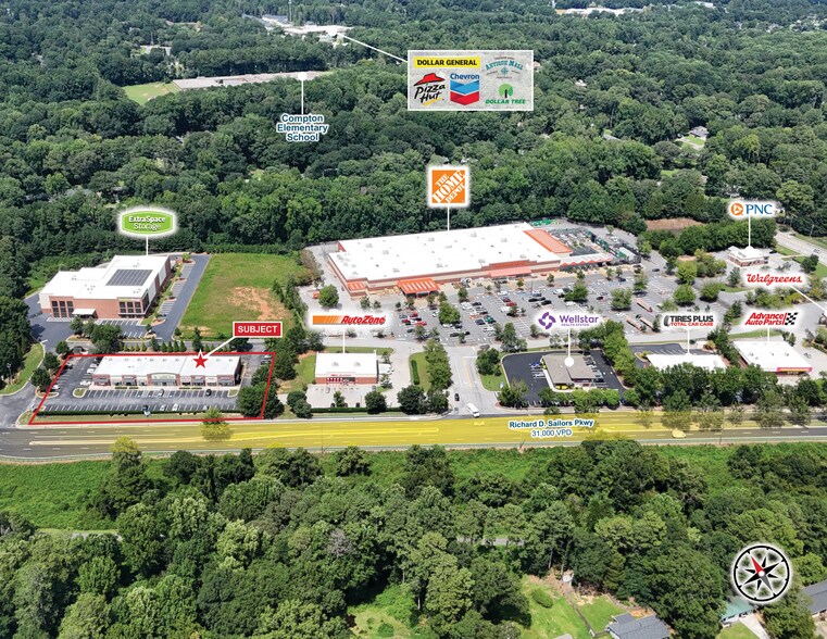 1050 Richard D. Sailors Pky, Powder Springs, GA à vendre - Photo de l’immeuble – Image 2 sur 6
