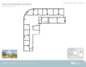 9800 Richmond Ave, Houston, TX à louer Plan d’étage– Image 1 sur 1