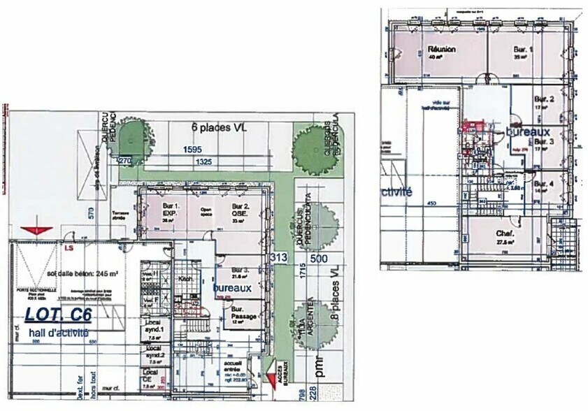 Local d’activités dans Saint Priest à louer - Plan d’étage – Image 3 sur 4