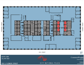 515 S Flower St, Los Angeles, CA à louer Plan d’étage– Image 1 sur 1