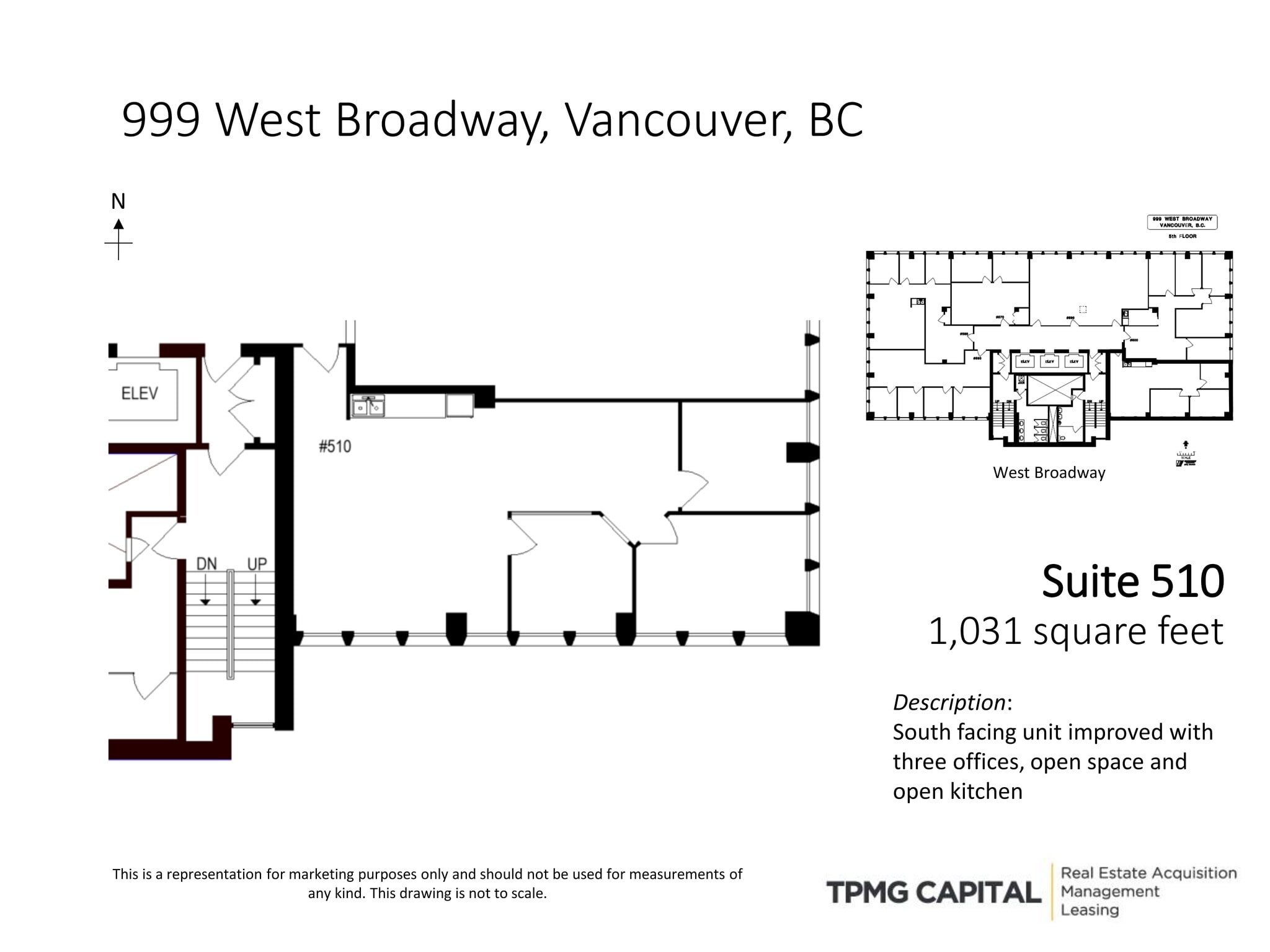 999 W Broadway, Vancouver, BC à louer Plan de site– Image 1 sur 1