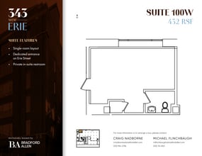 343 W Erie St, Chicago, IL à louer Plan d’étage– Image 1 sur 5