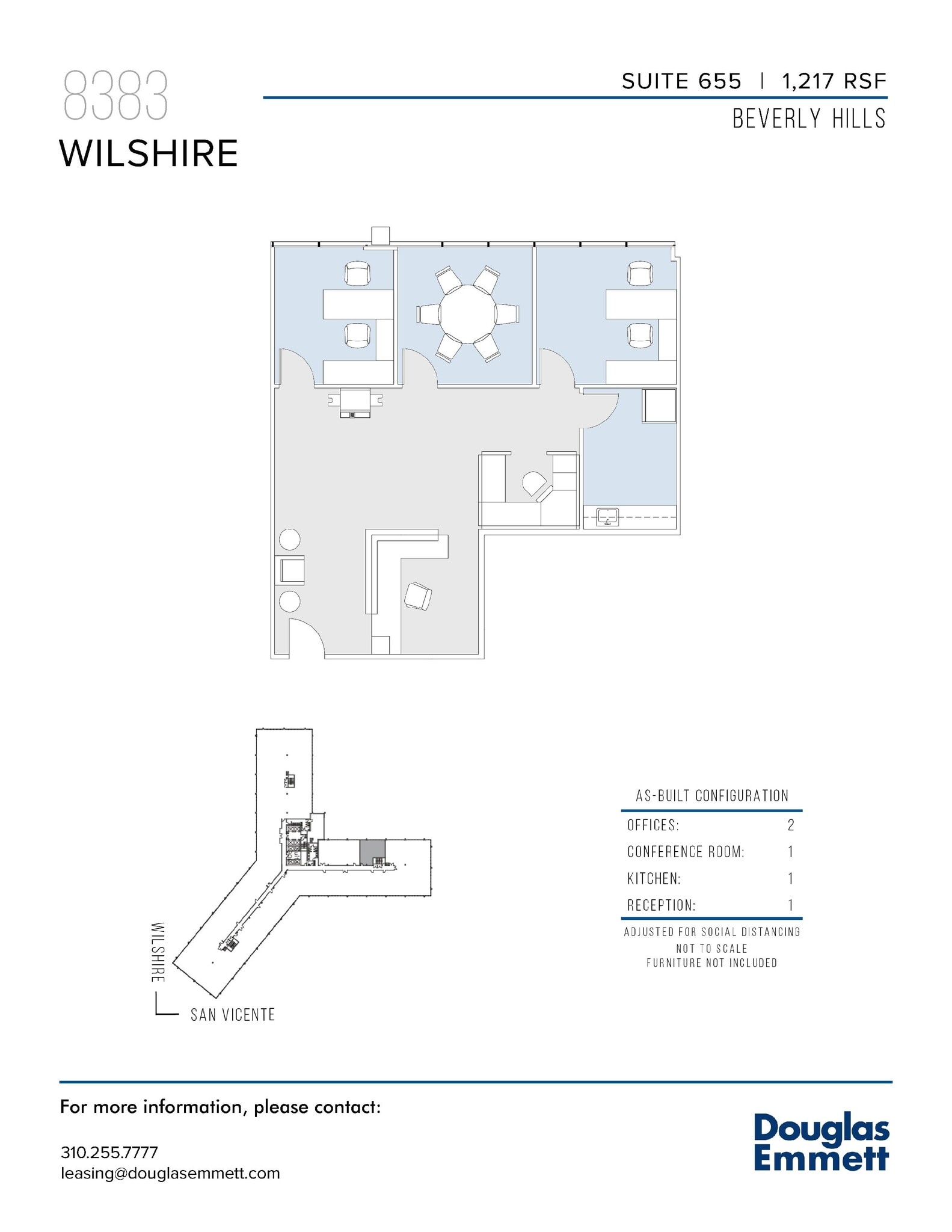 8383 Wilshire Blvd, Beverly Hills, CA à louer Plan d’étage– Image 1 sur 1