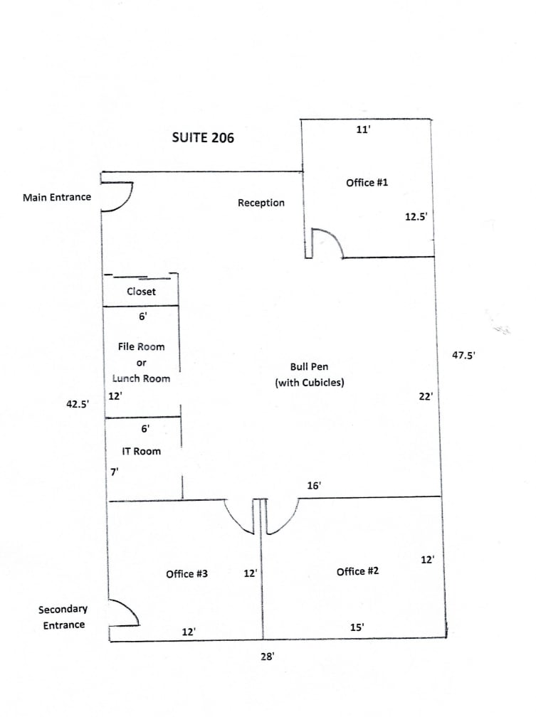 40-44 Guy Lombardo Ave, Freeport, NY à louer Plan d’étage– Image 1 sur 8