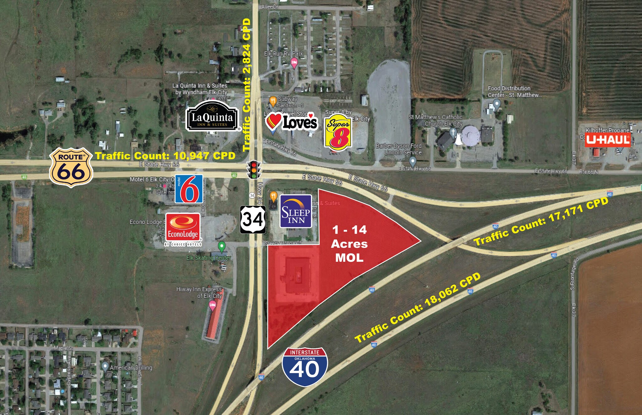 1100 Highway 34, Elk City, OK à louer Aérien– Image 1 sur 3