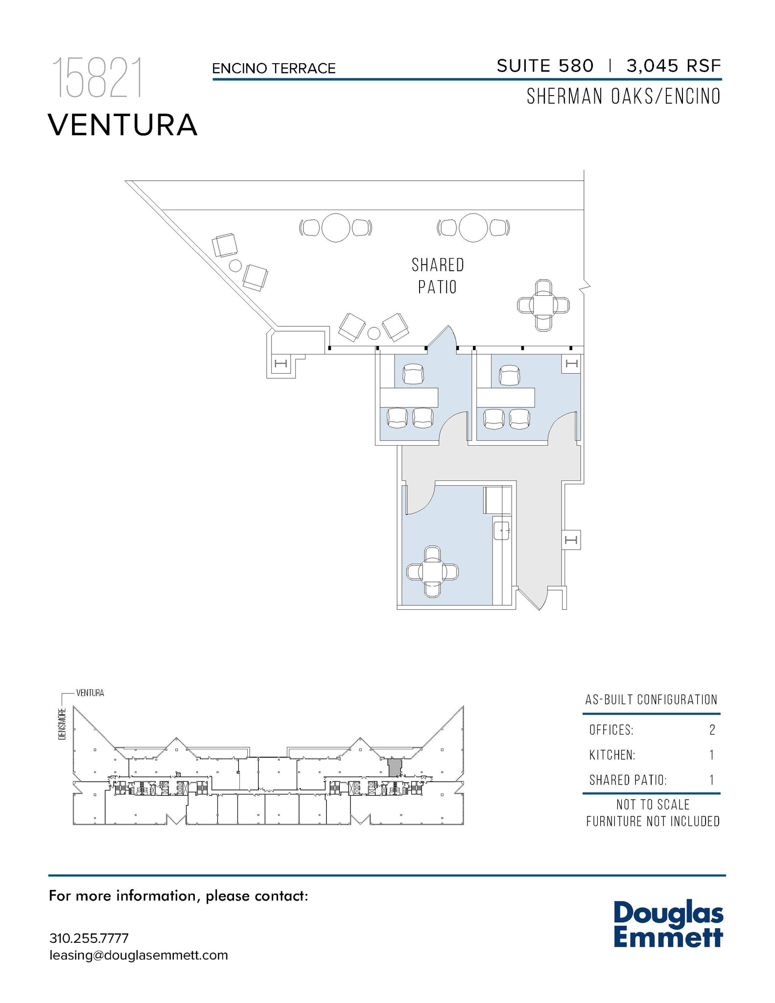 15821 Ventura Blvd, Encino, CA à louer Plan d’étage– Image 1 sur 1