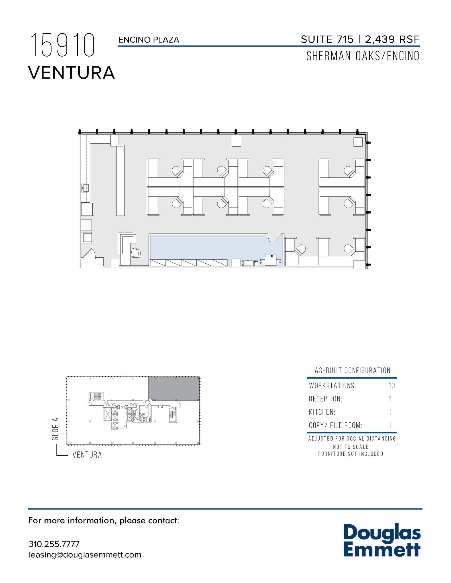 15910 Ventura Blvd, Encino, CA à louer Plan d’étage– Image 1 sur 1