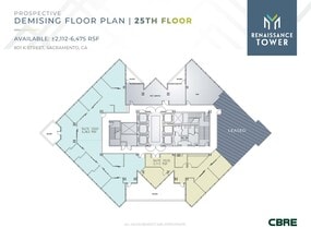 801 K St, Sacramento, CA à louer Plan d’étage– Image 2 sur 2
