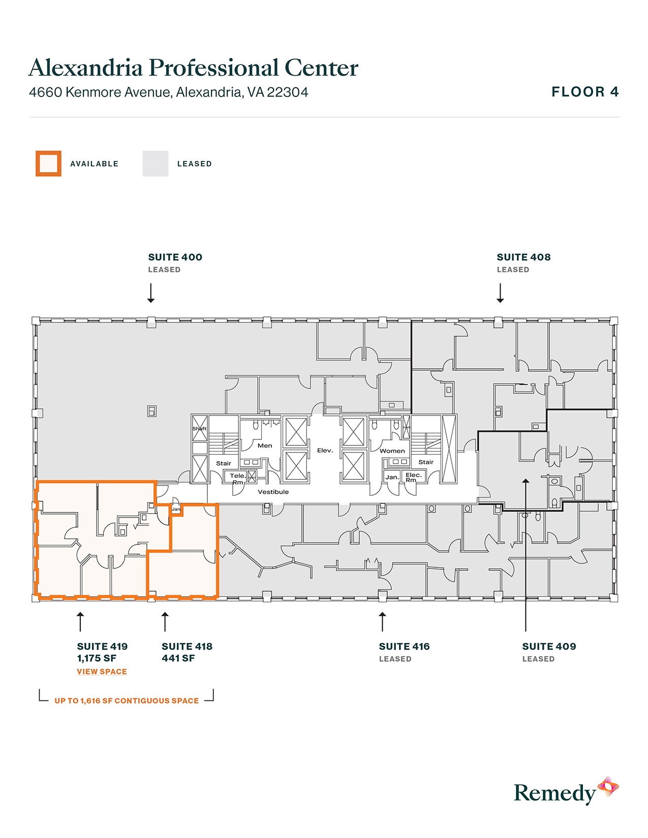 4660 Kenmore Ave, Alexandria, VA à louer Plan d’étage– Image 1 sur 1