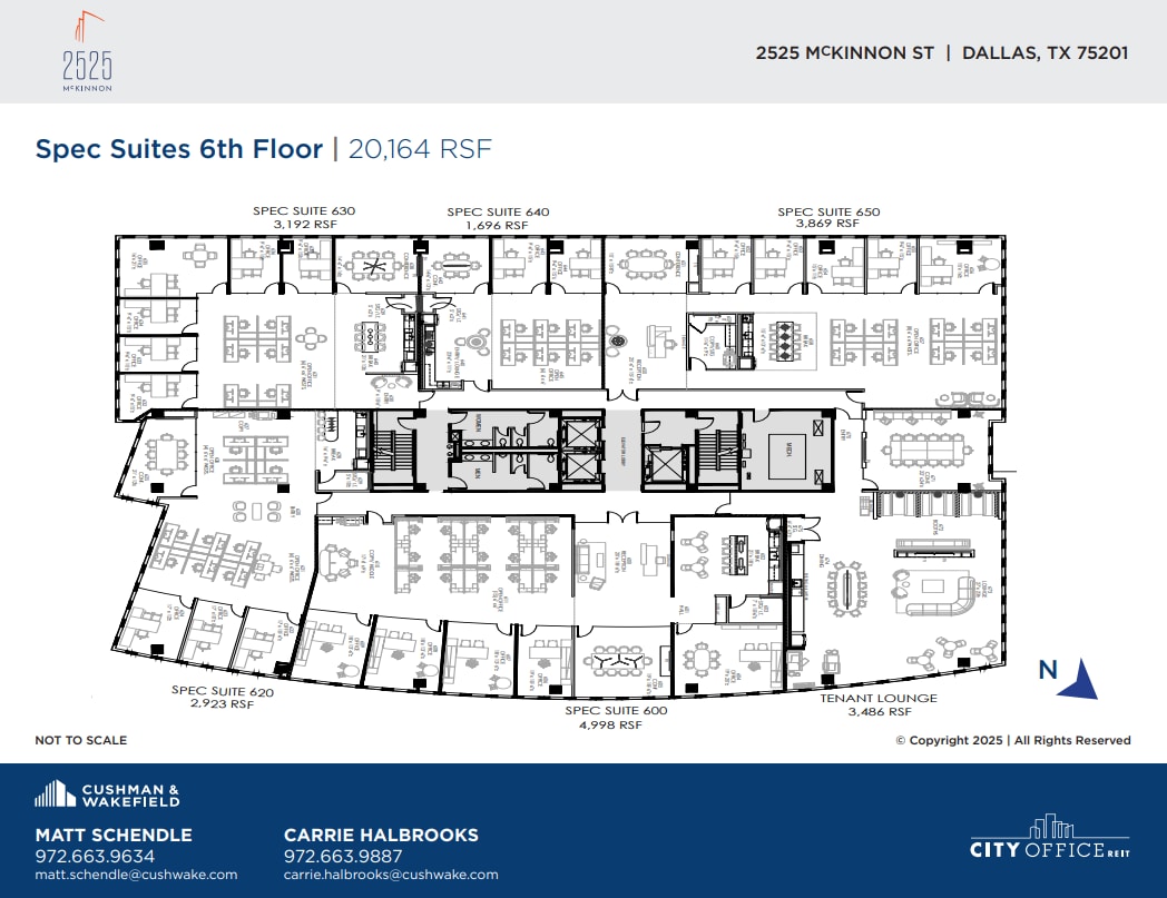 2525 McKinnon St, Dallas, TX à louer Plan d’étage– Image 1 sur 1