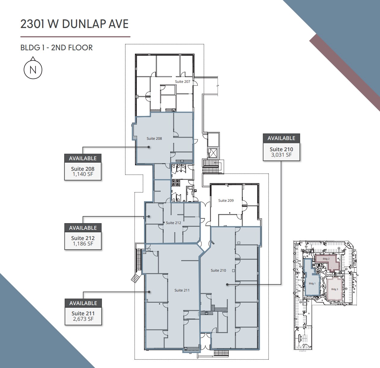 2301 W Dunlap Ave, Phoenix, AZ à louer Plan d’étage– Image 1 sur 1