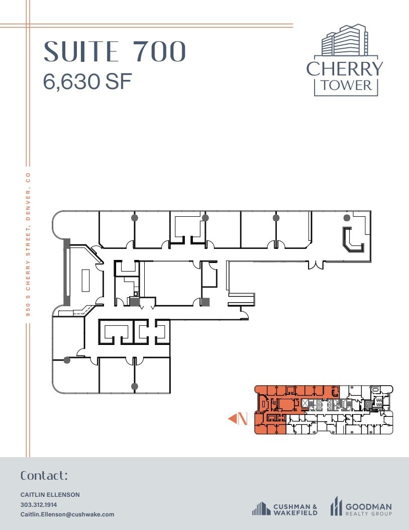 950 S Cherry St, Denver, CO à louer Plan d’étage– Image 1 sur 1