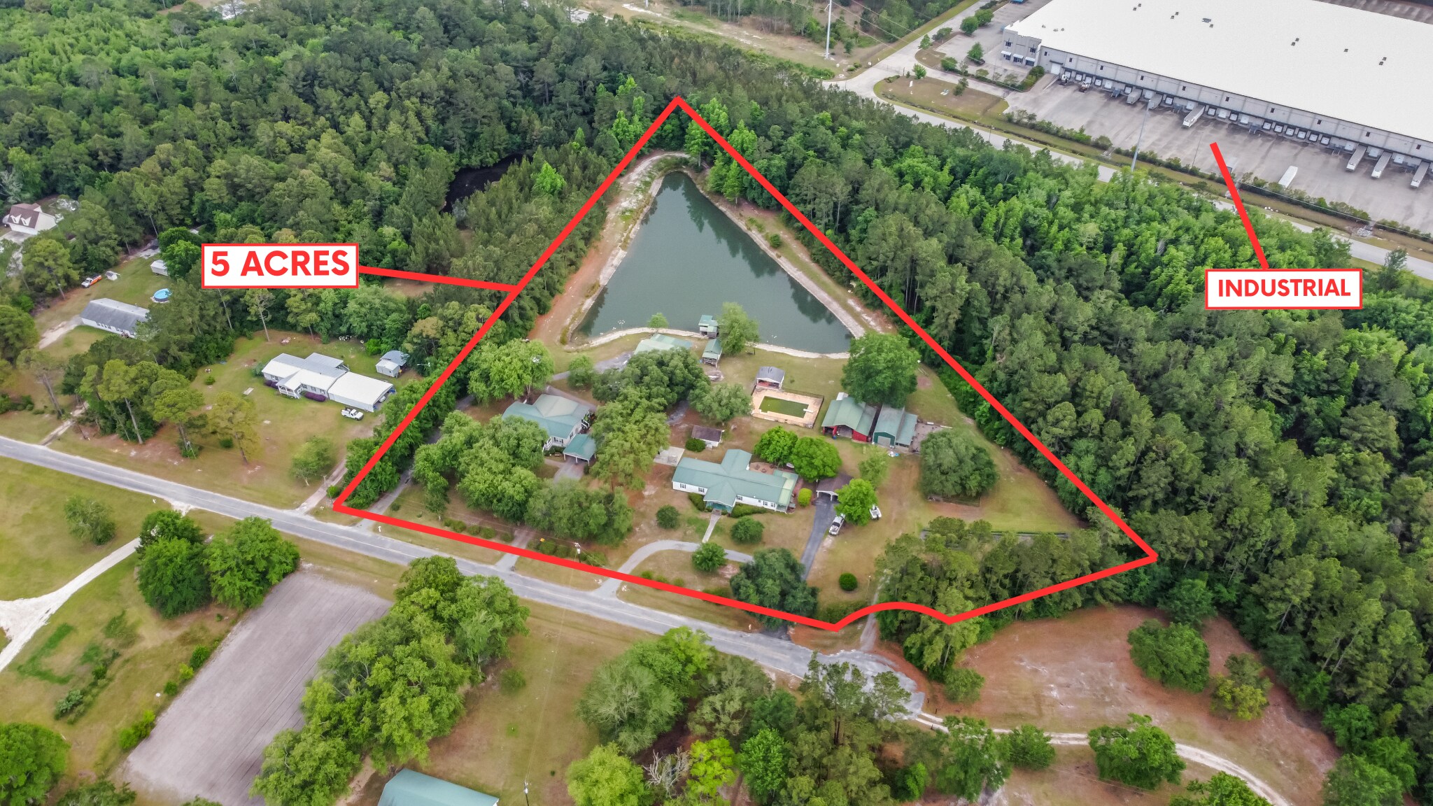 535 & 565 Deer Run rd, Ellabell, GA à vendre Aérien– Image 1 sur 21