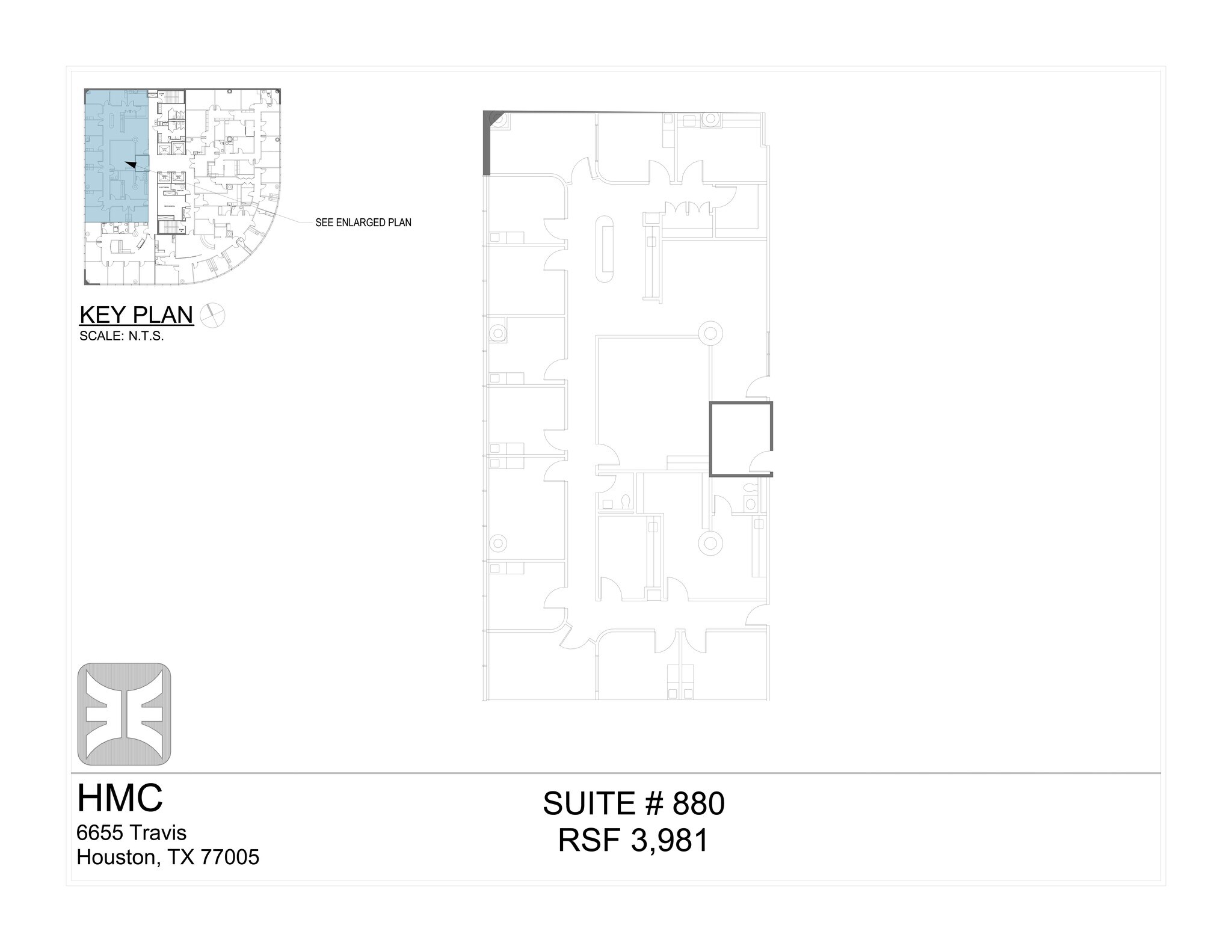 6655 Travis St, Houston, TX à louer Plan de site– Image 1 sur 1