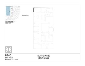 6655 Travis St, Houston, TX à louer Plan de site– Image 1 sur 1