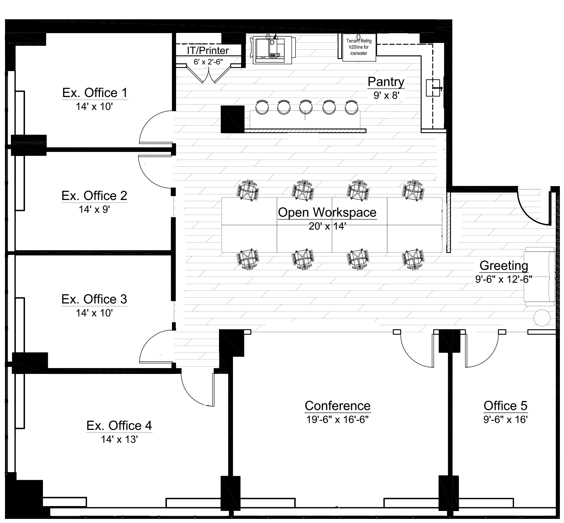 1701 K St NW, Washington, DC à louer Plan d’étage– Image 1 sur 1