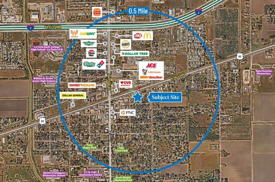 418 E Bus Highway 83, La Feria, TX à vendre - Aérien – Image 2 sur 3