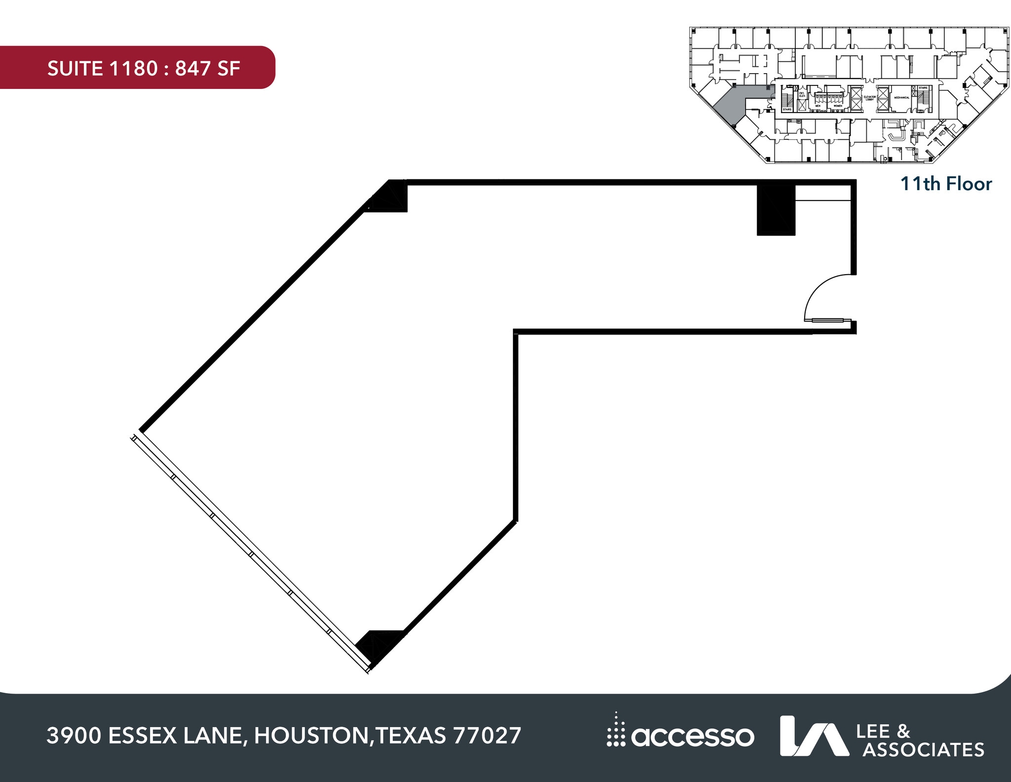 3900 Essex Ln, Houston, TX à louer Plan d’étage– Image 1 sur 1