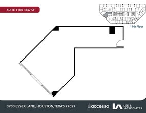 3900 Essex Ln, Houston, TX à louer Plan d’étage– Image 1 sur 1