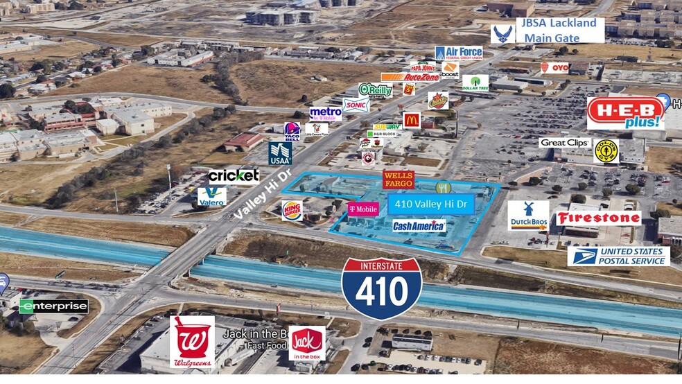 410 Valley Hi Dr, San Antonio, TX à louer - Aérien – Image 2 sur 11