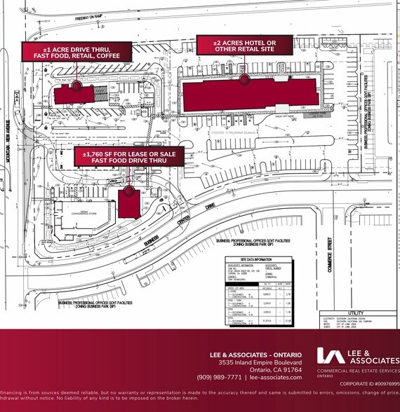 SEC 1-10 & Mountain View Ave, Loma Linda, CA à vendre - Plan de site – Image 3 sur 5