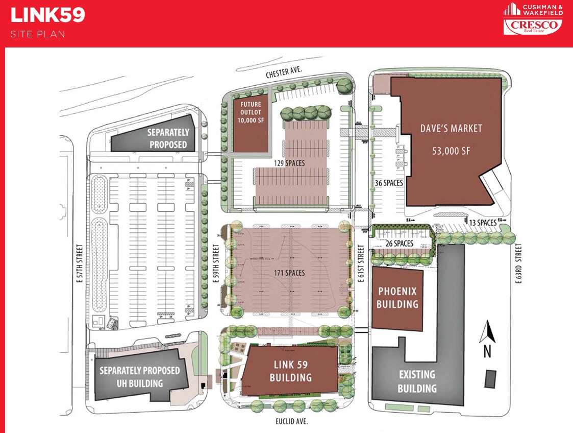 6001 Euclid Ave, Cleveland, OH à louer Plan de site– Image 1 sur 2