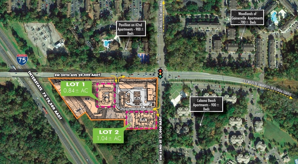 SW 20th Ave & SW 52nd St, Gainesville, FL à louer - Photo principale – Image 1 sur 2