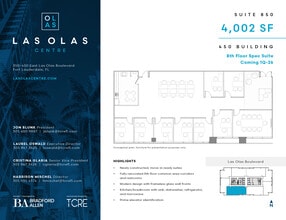 450 E Las Olas Blvd, Fort Lauderdale, FL à louer Plan d’étage– Image 1 sur 2