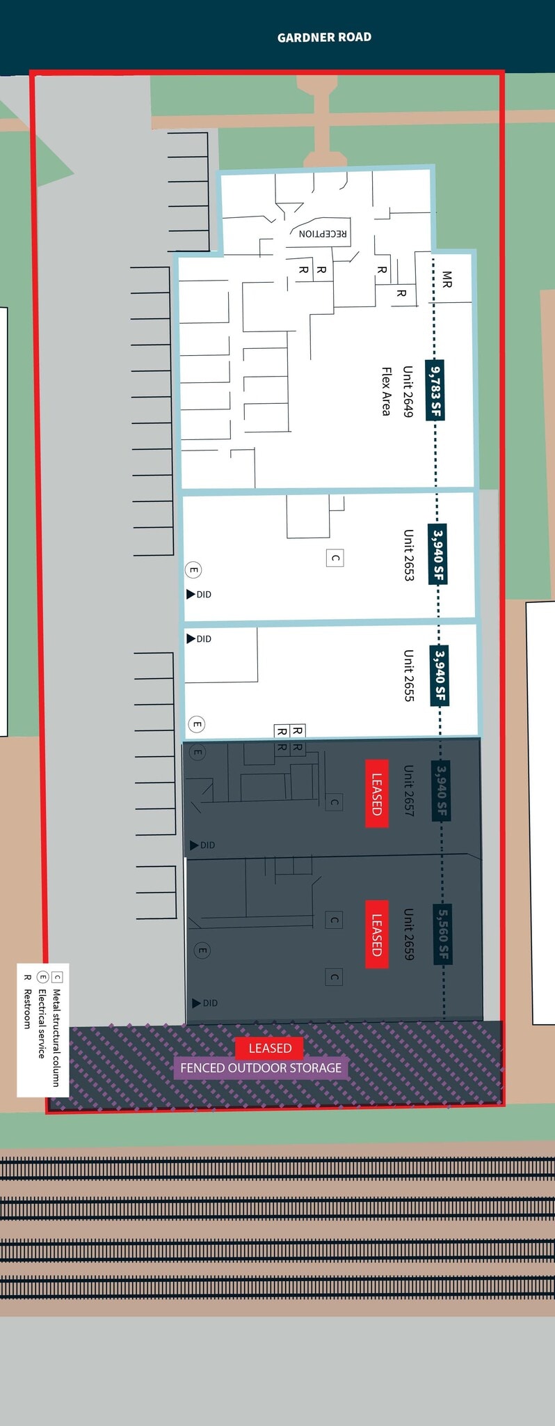 2657-2659 Gardner Rd, Broadview, IL à louer Plan de site– Image 1 sur 1