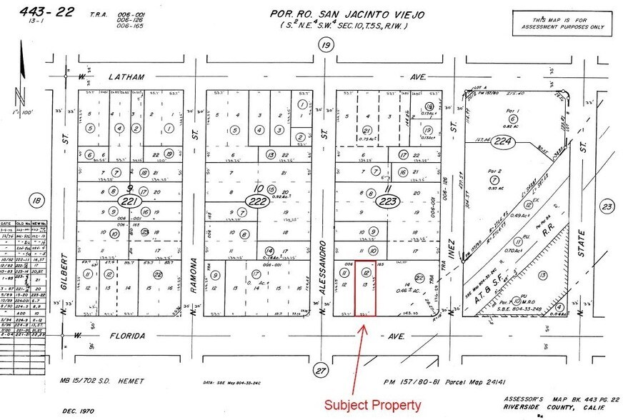 226 W Florida Ave, Hemet, CA à vendre - Plan cadastral – Image 3 sur 3