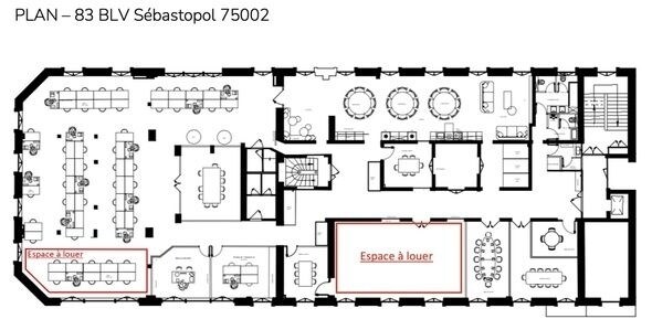 83 Boulevard De Sébastopol, Paris à louer Plan d’étage– Image 1 sur 2