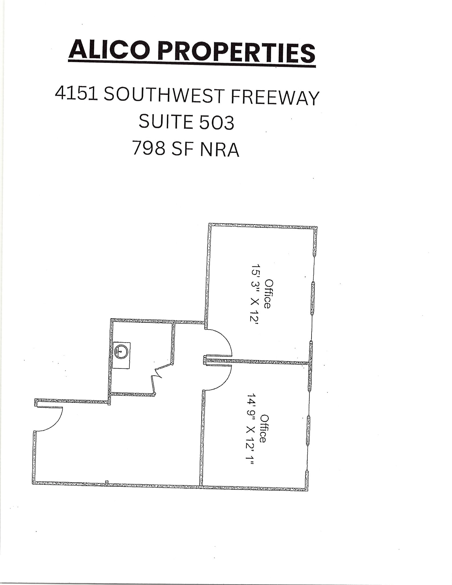 4151 Southwest Fwy, Houston, TX à louer Plan d’étage– Image 1 sur 1