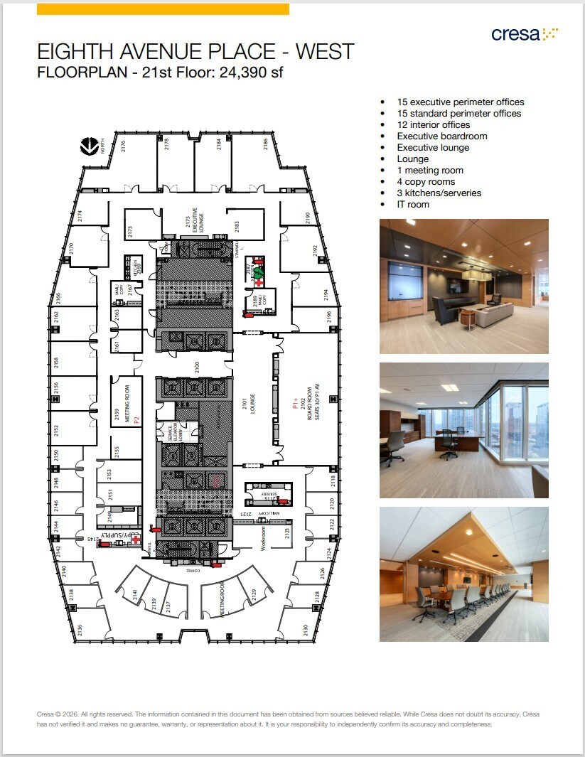 585 8th Ave SW, Calgary, AB à louer Plan d’étage– Image 1 sur 3