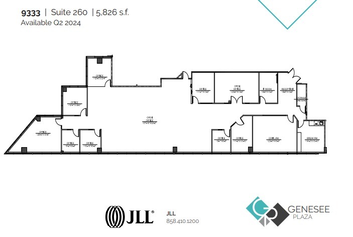 9333 Genesee Ave, San Diego, CA à louer Plan d’étage– Image 1 sur 1