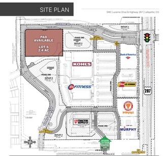 Plus de détails pour SWC Highway 287 & Lucerne Dr, Lafayette, CO - Terrain à louer