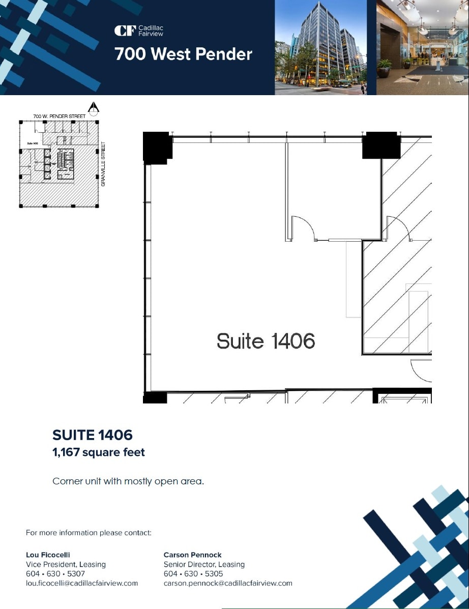 700 W Pender St, Vancouver, BC à louer Plan d’étage– Image 1 sur 1